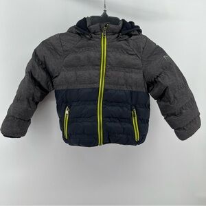 Michael Kors Puffer Coat Jacket 3T black gray Winter removable hood